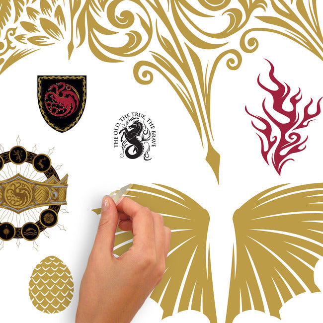 House of The Dragon Giant Peel & Stick Wall Decals with Alphabet Wall Decals RoomMates Decor   