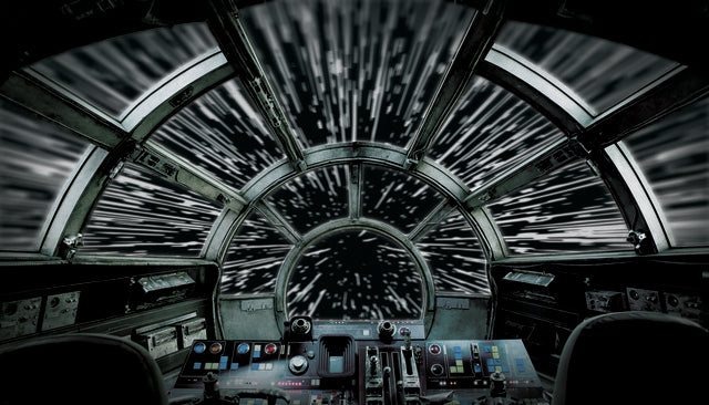 Star Wars Millennium Falcon Peel and Stick Mural Wall Murals RoomMates Mural  