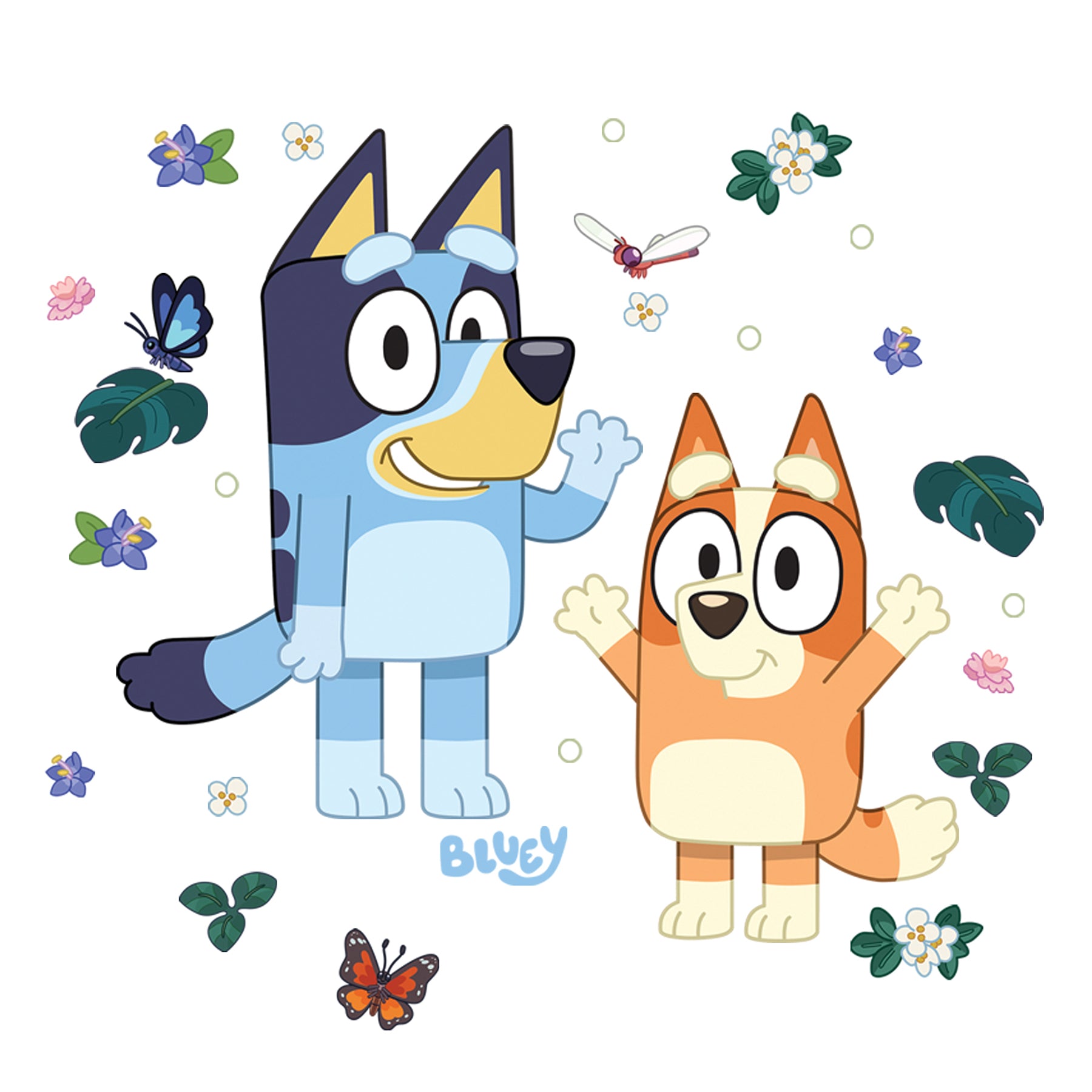 Bluey & Bingo Character Blue Wall Decals Wall Decals RoomMates