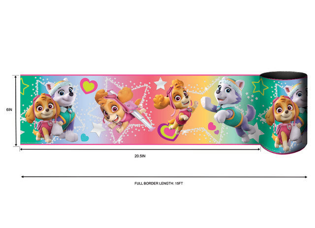 Paw Patrol Skye & Everest Peel & Stick Wallpaper Border Peel and Stick Borders RoomMates   