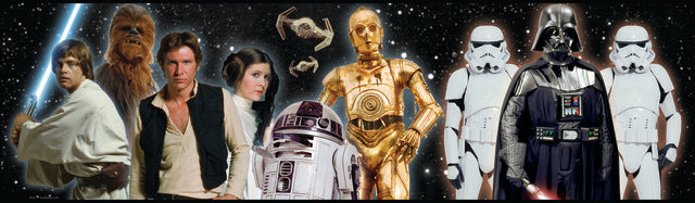 Star Wars Characters Peel & Stick Wallpaper Border Peel and Stick Borders RoomMates   
