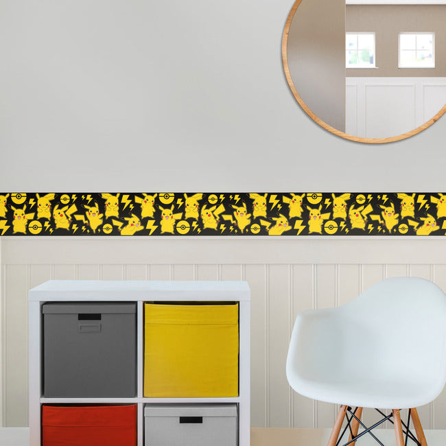 Pokemon Pikachu Peel & Stick Wallpaper Border Peel and Stick Borders RoomMates   
