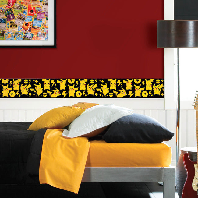 Pokemon Pikachu Peel & Stick Wallpaper Border Peel and Stick Borders RoomMates   