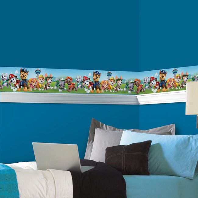 Paw Patrol Peel & Stick Wallpaper Border Peel and Stick Borders RoomMates   