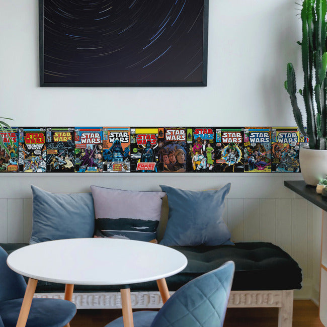 Star Wars Comic Books Peel & Stick Wallpaper Border Peel and Stick Borders RoomMates   