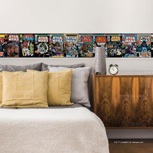 Star Wars Comic Books Peel & Stick Wallpaper Border Peel and Stick Borders RoomMates   