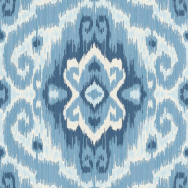 Bohemian Ikat Peel & Stick Wallpaper Peel and Stick Wallpaper RoomMates Roll Blue 