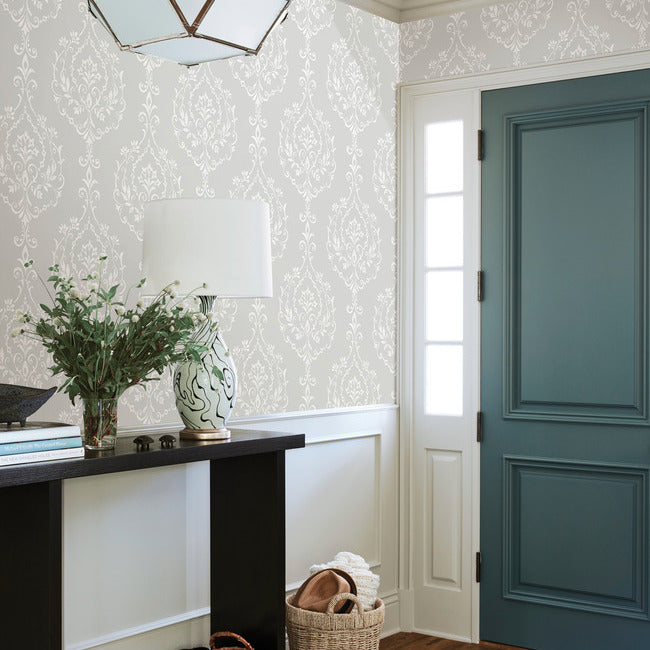 New Damask Peel & Stick Wallpaper Peel and Stick Wallpaper RoomMates   