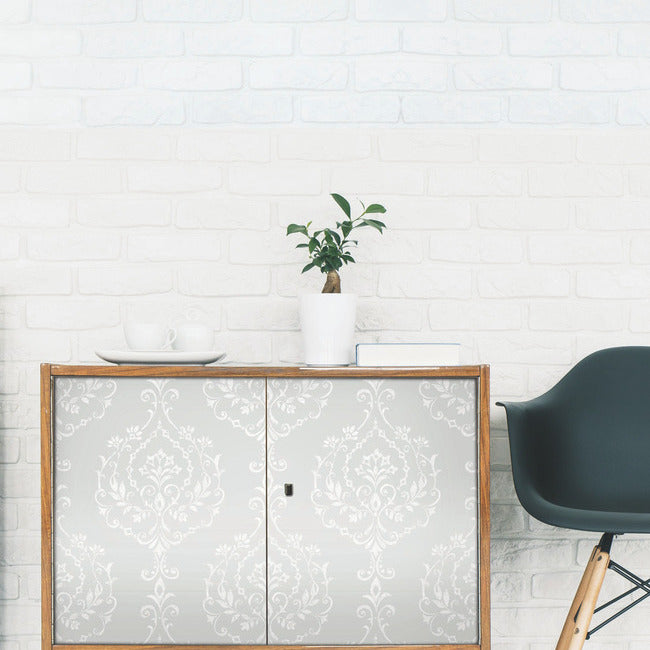 New Damask Peel & Stick Wallpaper Peel and Stick Wallpaper RoomMates   