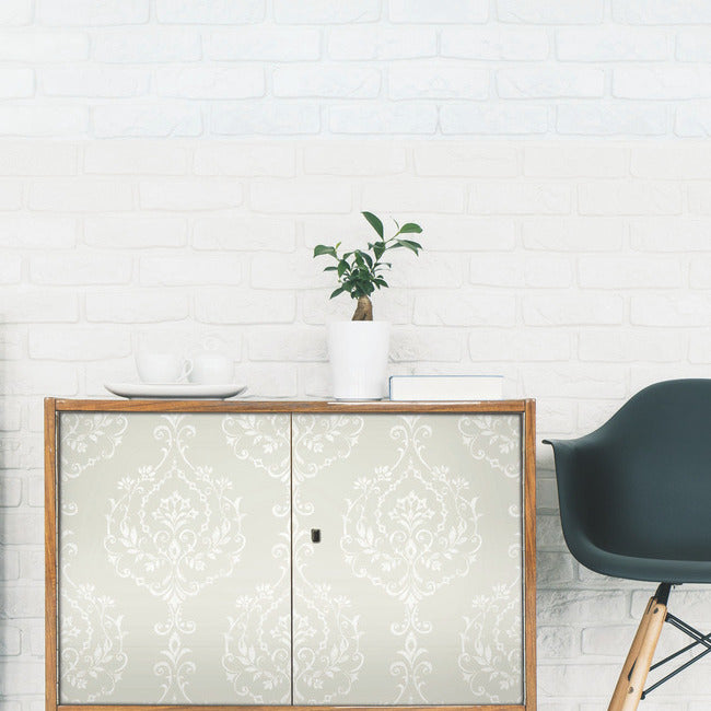 New Damask Peel & Stick Wallpaper Peel and Stick Wallpaper RoomMates   