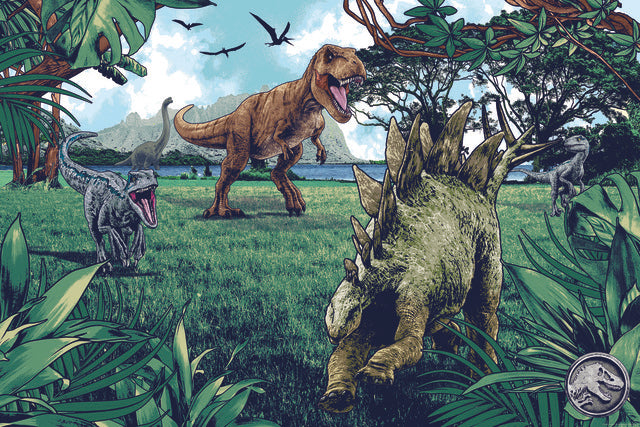 Jurassic Park Peel & Stick Mural Wall Murals RoomMates Mural  