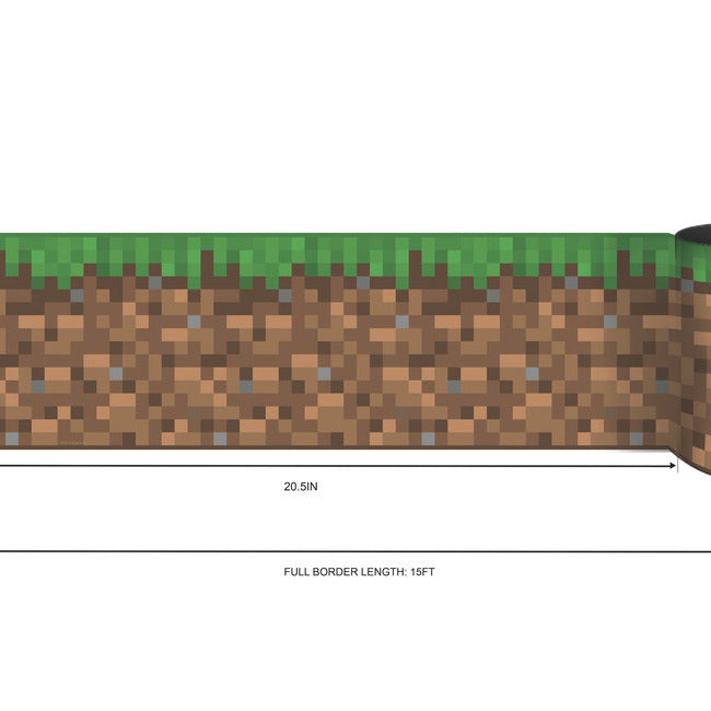 Minecraft Iconic Grass Peel & Stick Wallpaper Border Peel and Stick Borders RoomMates   