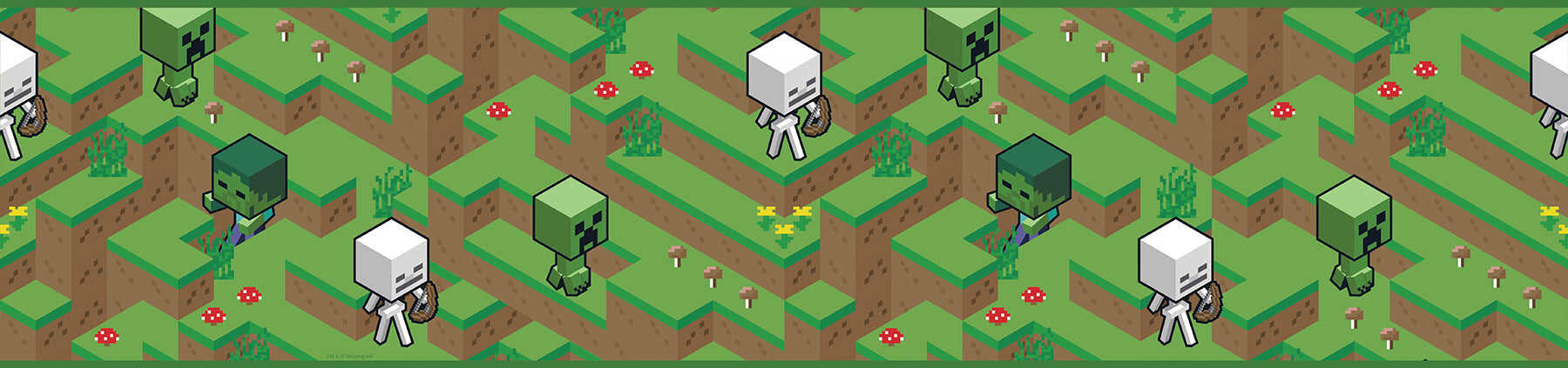 Minecraft Hillside Peel & Stick Border Peel and Stick Borders RoomMates Decor   