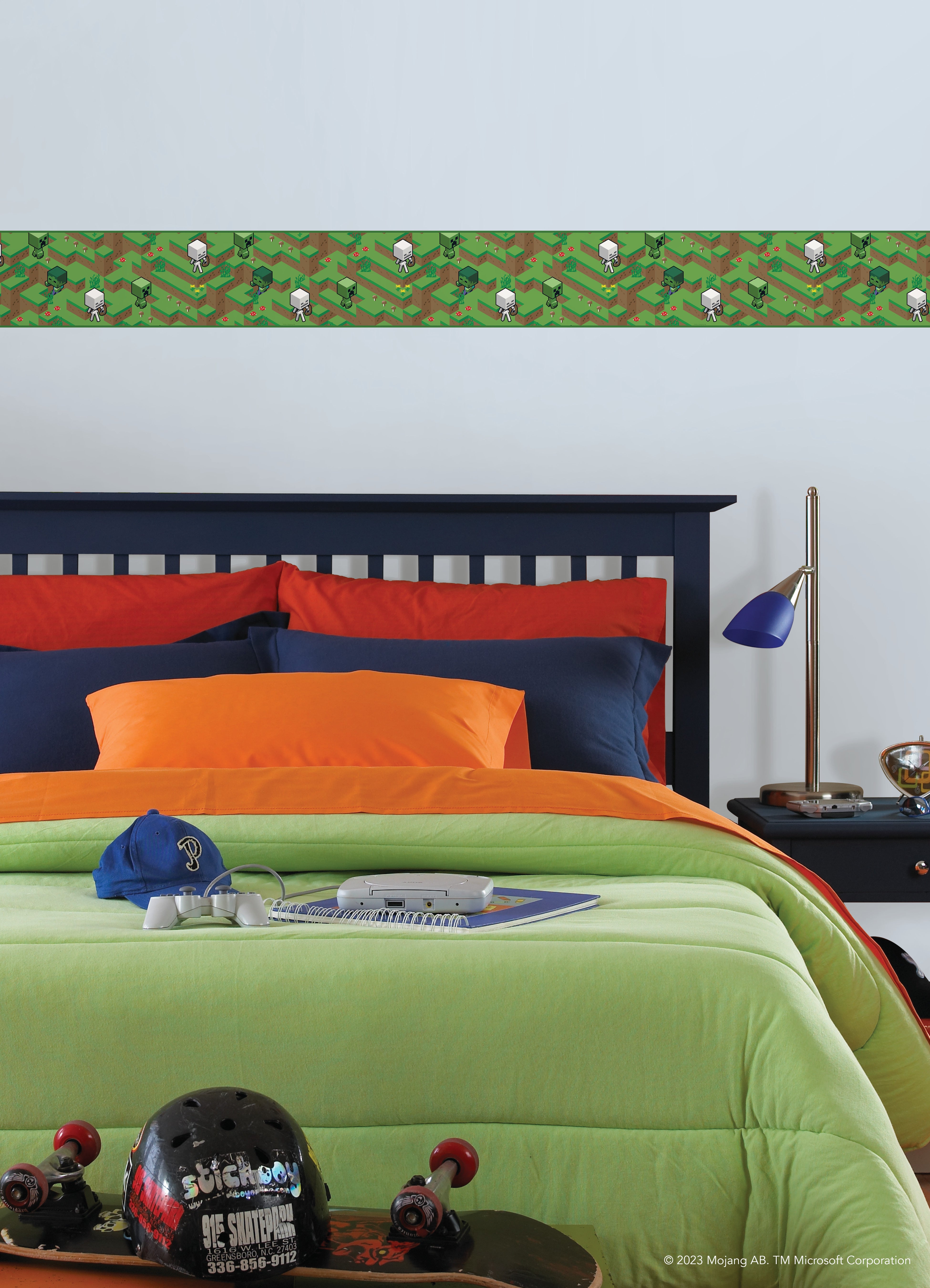 Minecraft Hillside Peel & Stick Border Peel and Stick Borders RoomMates Decor   