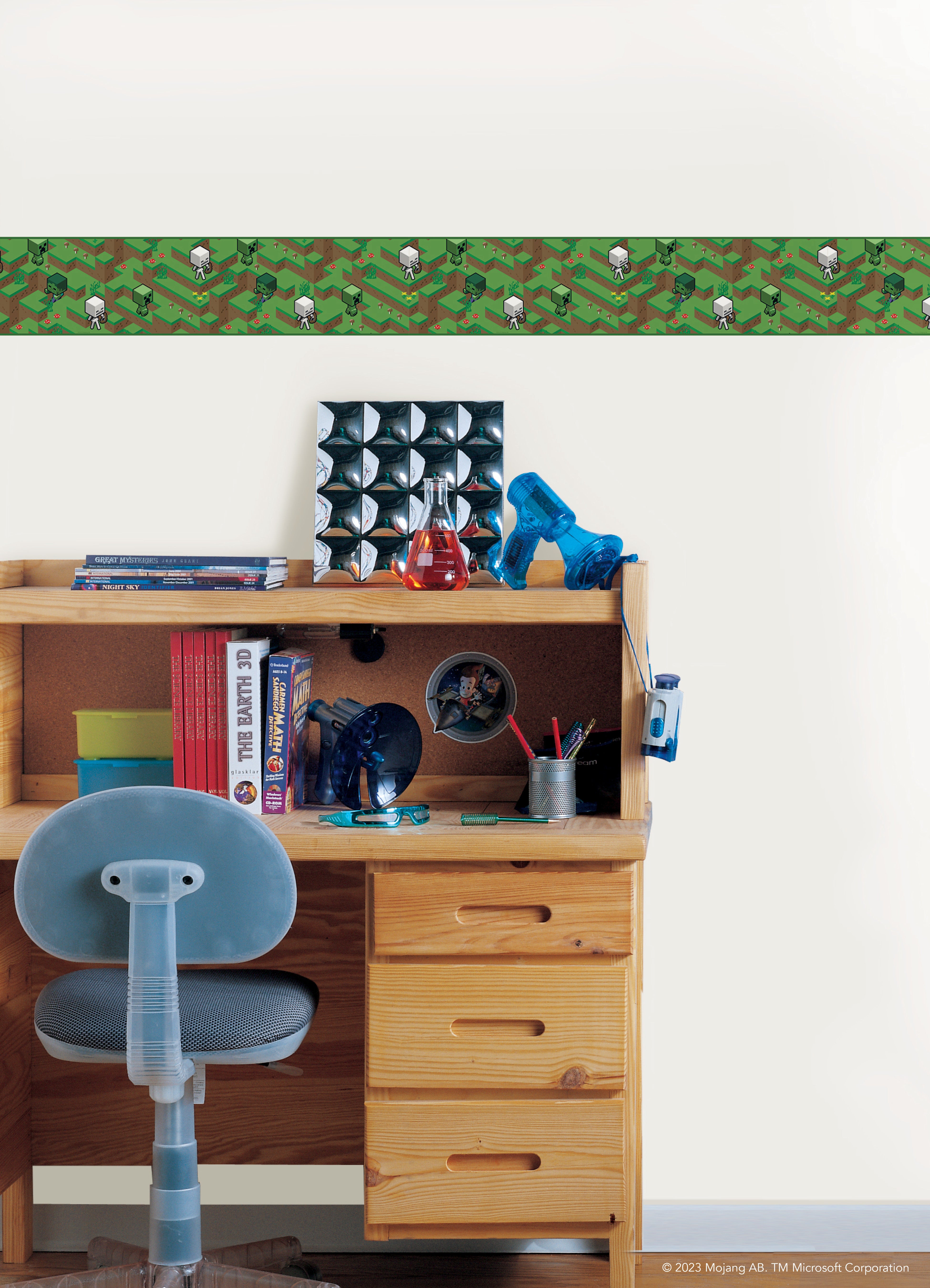 Minecraft Hillside Peel & Stick Border Peel and Stick Borders RoomMates Decor   