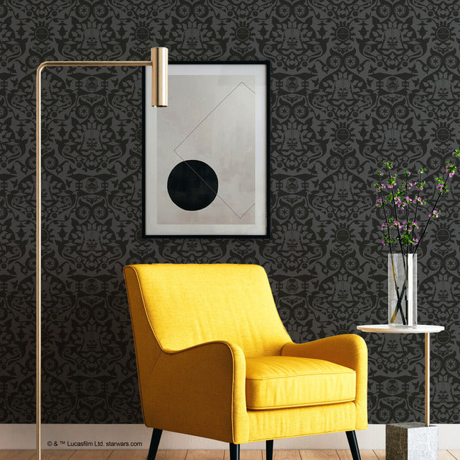 Star Wars The Dark Side Damask Peel & Stick Wallpaper Peel and Stick Wallpaper RoomMates   