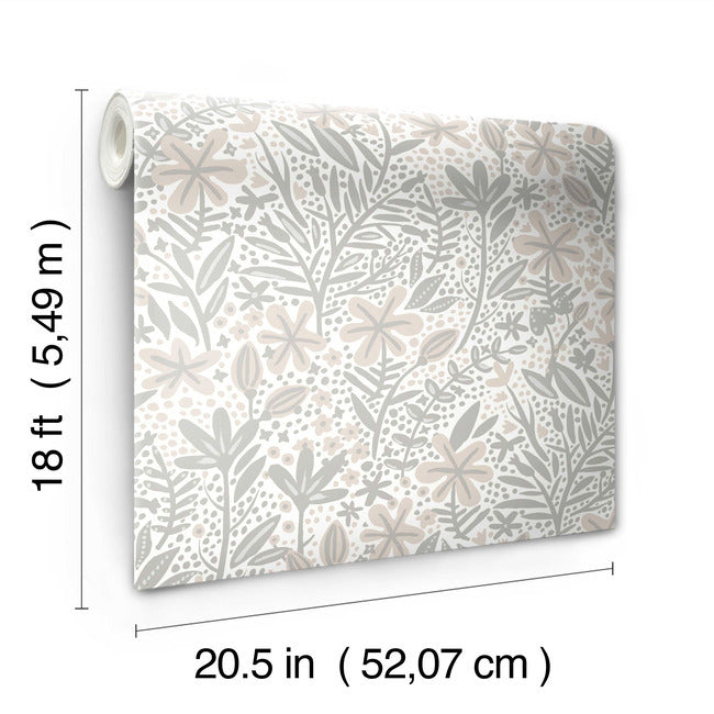 Cat Coquillette Porcelain Garden Peel & Stick Wallpaper Peel and Stick Wallpaper RoomMates   