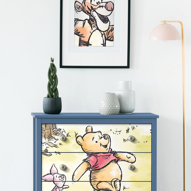 Disney's Winnie The Pooh Watercolor Peel & Stick Wallpaper Mural Wall Murals RoomMates   