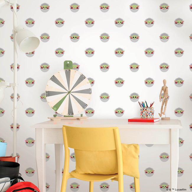 Grogu Peel & Stick Wallpaper Peel and Stick Wallpaper RoomMates   