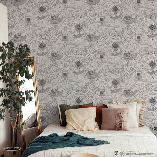 Harry Potter Marauder's Map Peel & Stick Wallpaper Peel and Stick Wallpaper RoomMates   