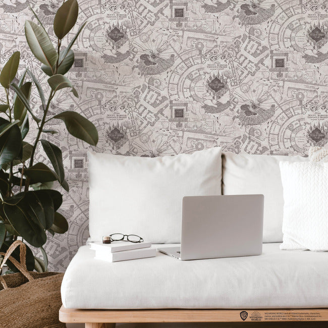 Harry Potter Marauder's Map Peel & Stick Wallpaper Peel and Stick Wallpaper RoomMates   