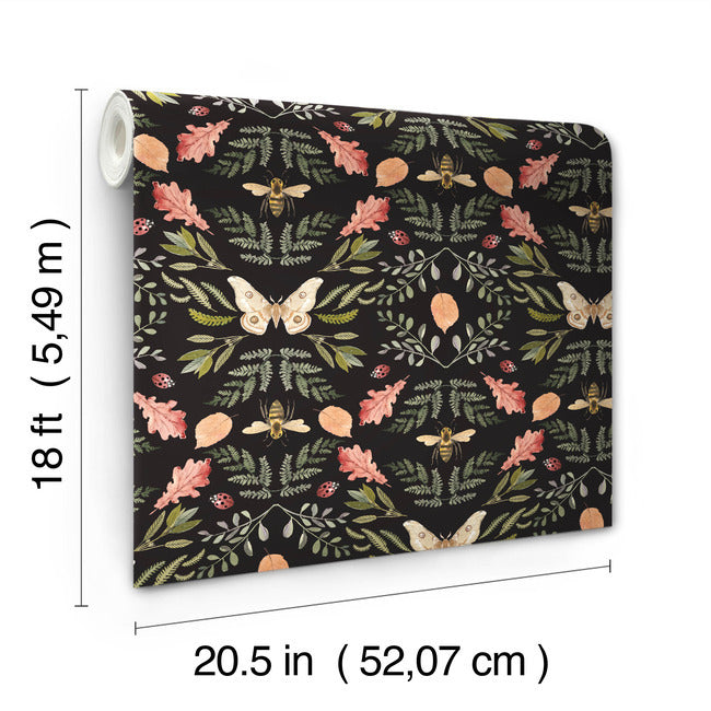 Penny Lane: Forest Cottage Bee And Butterfly Peel and Stick Wallpaper Peel and Stick Wallpaper RoomMates   