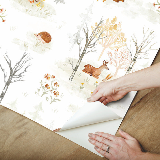Clara Jean Woodland Scene Peel and Stick Wallpaper Peel and Stick Wallpaper RoomMates   