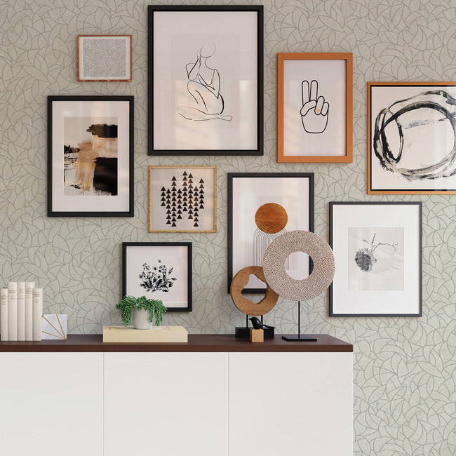 Modern Crescent Moon Peel & Stick Wallpaper Peel and Stick Wallpaper RoomMates   