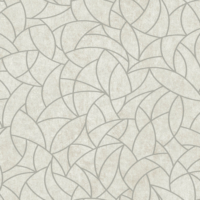 Modern Crescent Moon Peel & Stick Wallpaper Peel and Stick Wallpaper RoomMates Roll Taupe & Silver 