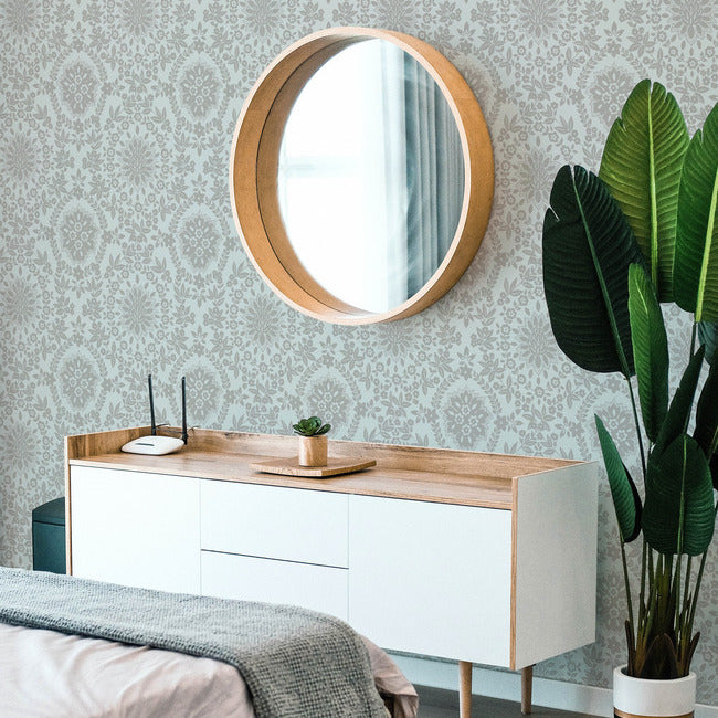Boho Baroque Damask Peel & Stick Wallpaper Peel and Stick Wallpaper RoomMates   