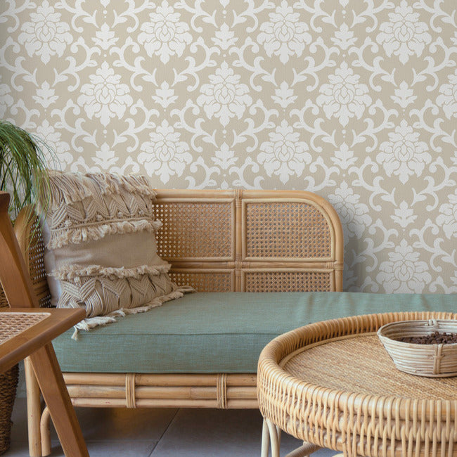 Damask Peel & Stick Wallpaper Peel and Stick Wallpaper RoomMates   