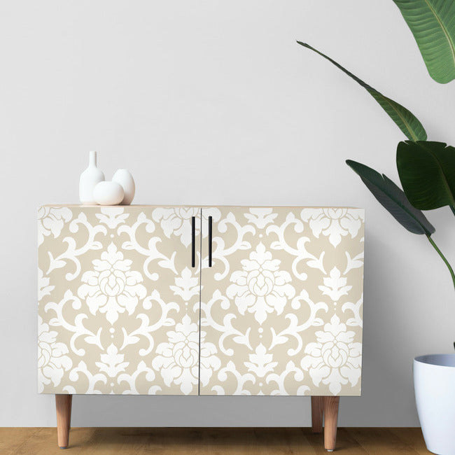 Damask Peel & Stick Wallpaper Peel and Stick Wallpaper RoomMates   