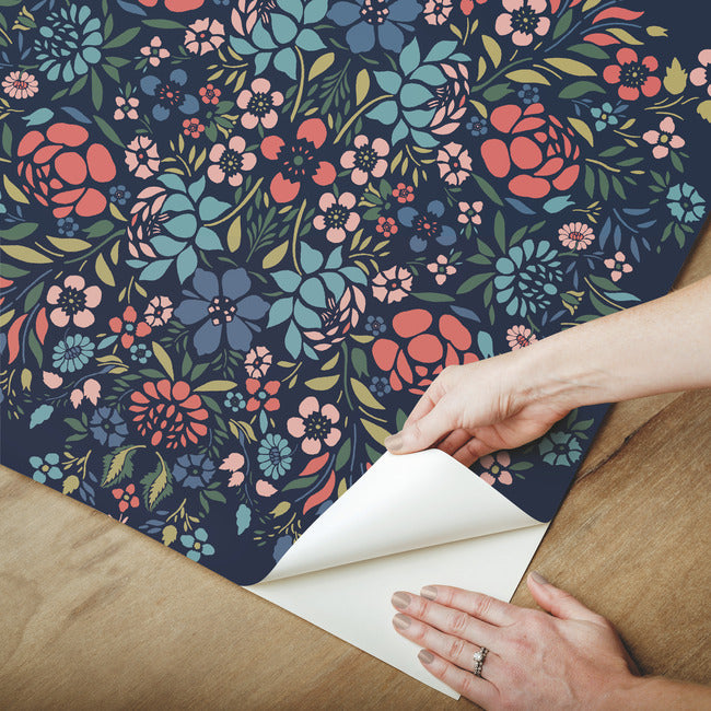 Medallion Floral Peel & Stick Wallpaper Peel and Stick Wallpaper RoomMates   