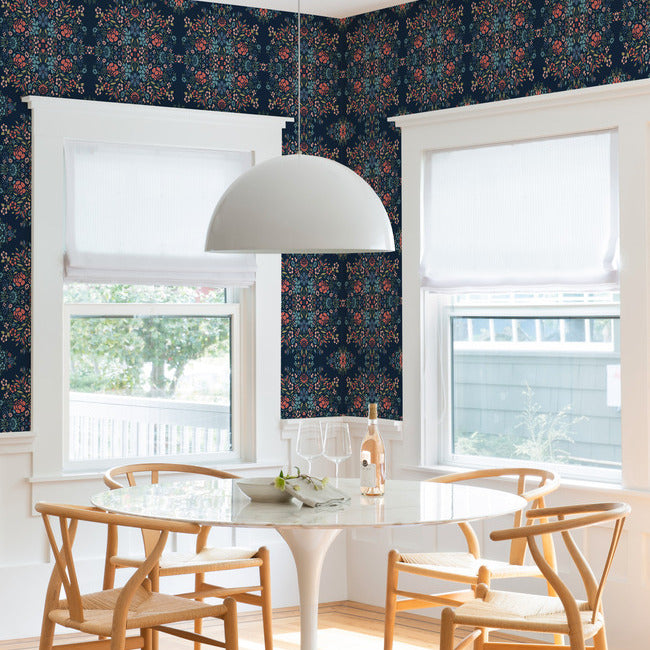 Medallion Floral Peel & Stick Wallpaper Peel and Stick Wallpaper RoomMates   