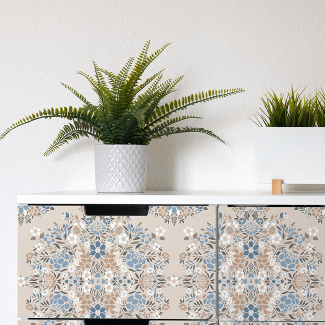 Medallion Floral Peel & Stick Wallpaper Peel and Stick Wallpaper RoomMates   