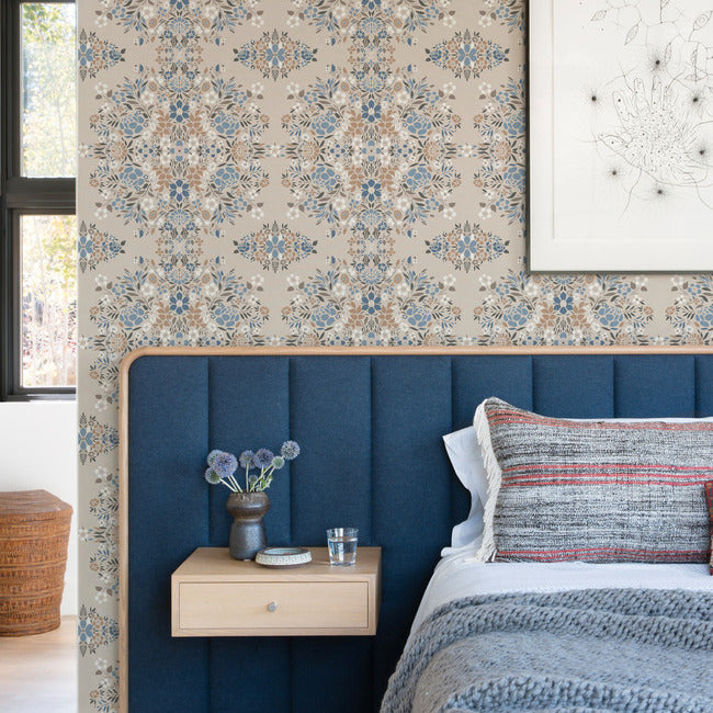 Medallion Floral Peel & Stick Wallpaper Peel and Stick Wallpaper RoomMates   