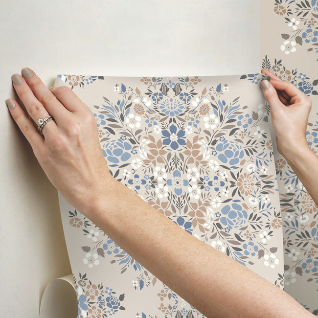 Medallion Floral Peel & Stick Wallpaper Peel and Stick Wallpaper RoomMates   