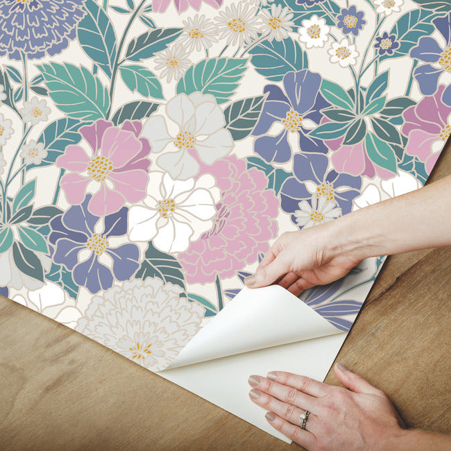 Bohemian Floral Peel & Stick Wallpaper Peel and Stick Wallpaper RoomMates   