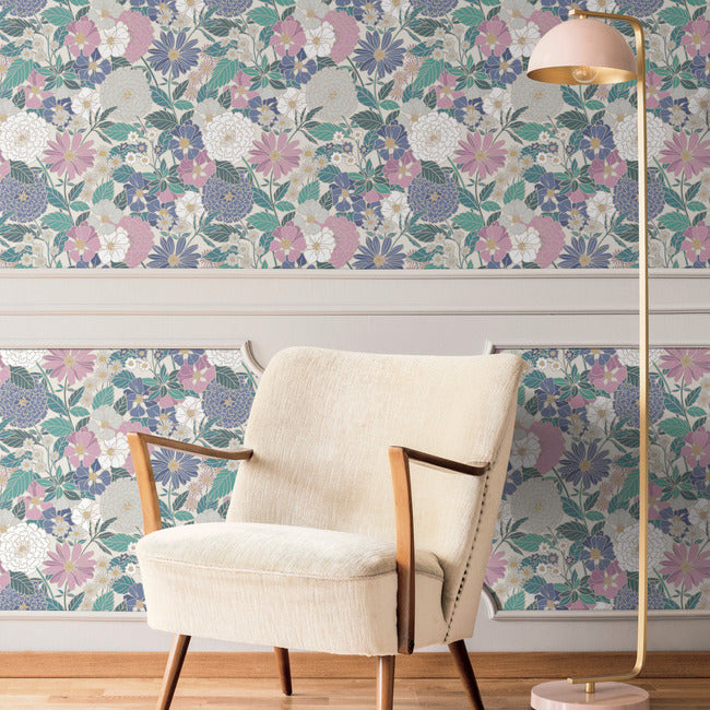 Bohemian Floral Peel & Stick Wallpaper Peel and Stick Wallpaper RoomMates   