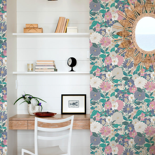 Bohemian Floral Peel & Stick Wallpaper Peel and Stick Wallpaper RoomMates   