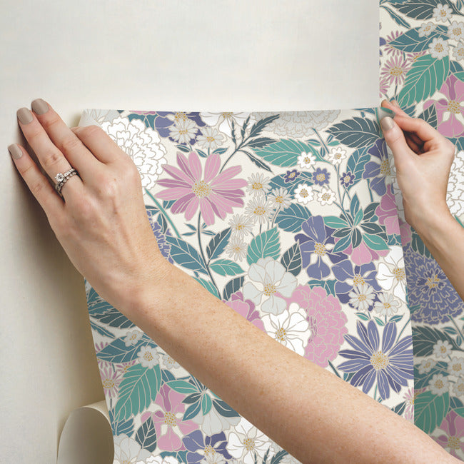 Bohemian Floral Peel & Stick Wallpaper Peel and Stick Wallpaper RoomMates   