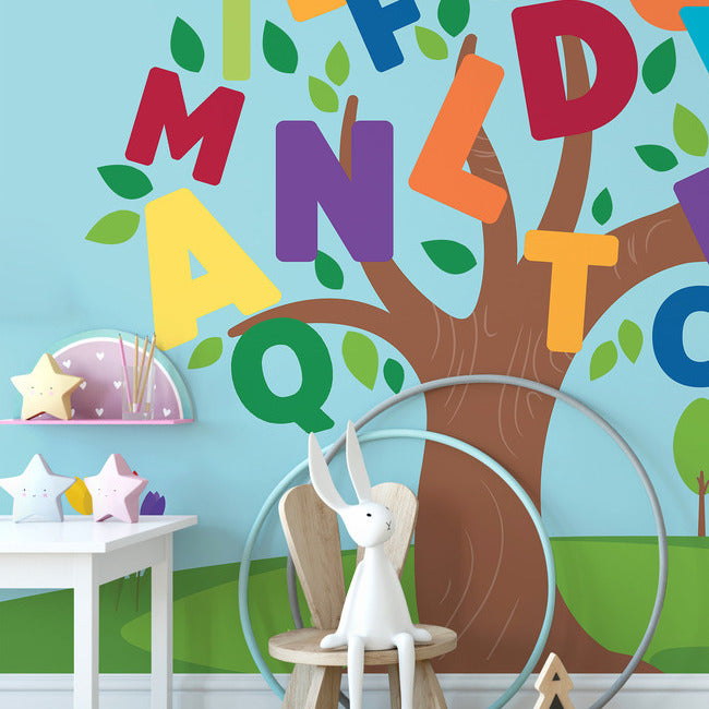Alphabet Tree Peel & Stick Mural Wall Murals RoomMates   