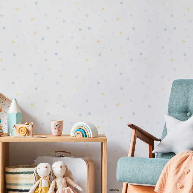 Mickey Mouse Confetti Peel & Stick Wallpaper Peel and Stick Wallpaper RoomMates   