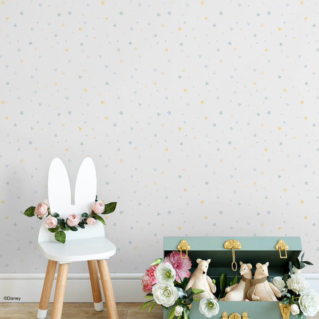 Mickey Mouse Confetti Peel & Stick Wallpaper Peel and Stick Wallpaper RoomMates   