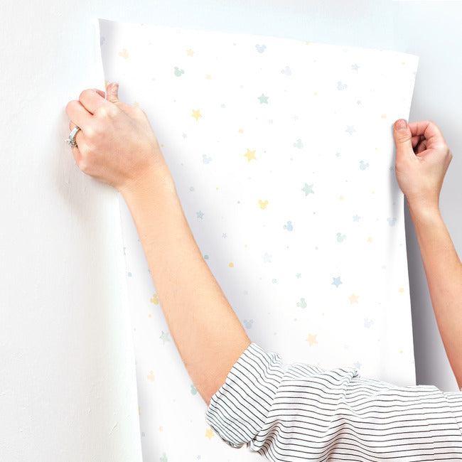Mickey Mouse Confetti Peel & Stick Wallpaper Peel and Stick Wallpaper RoomMates   