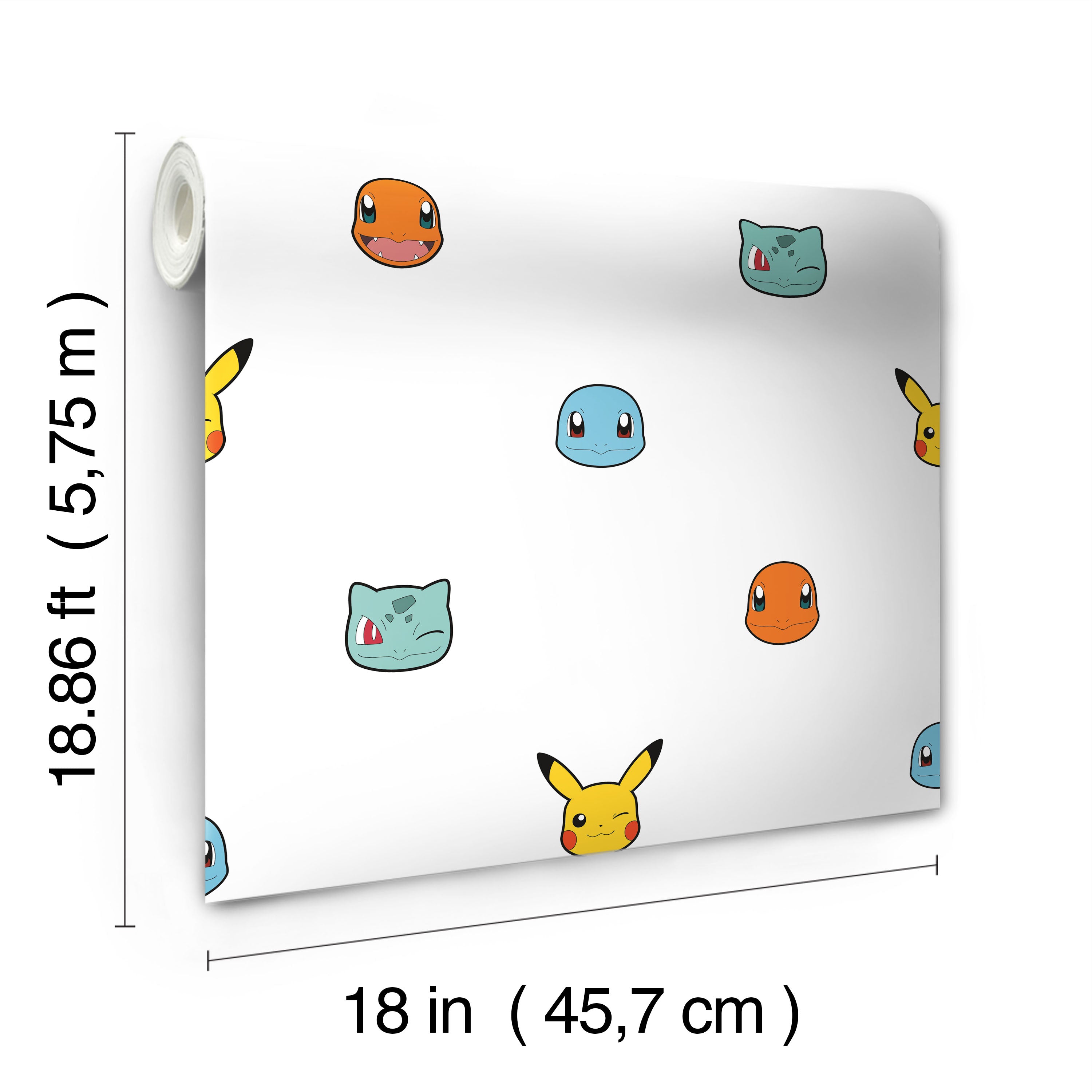 Pokémon Character Faces Peel and Stick Wallpaper Peel and Stick Wallpaper RoomMates   