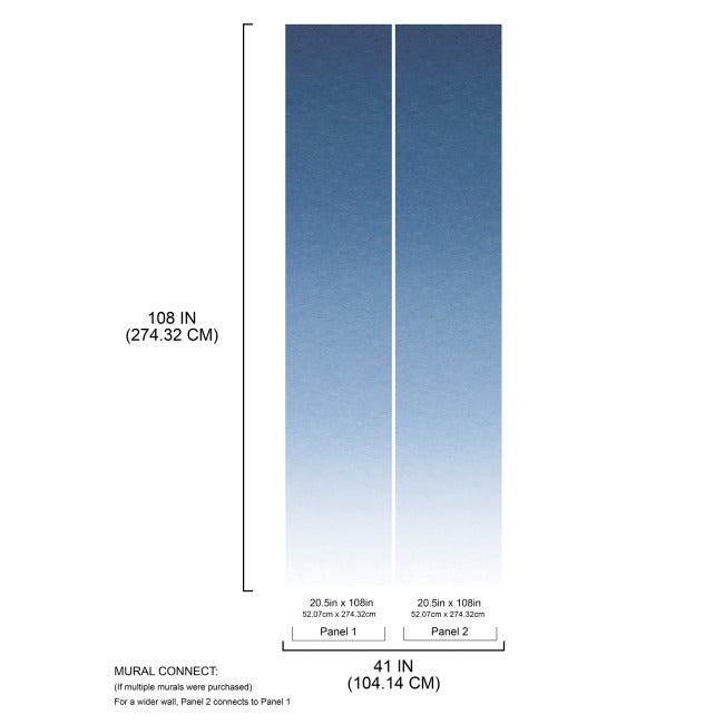 Aura Ombre Peel & Stick Wallpaper Mural Peel and Stick Wallpaper RoomMates   