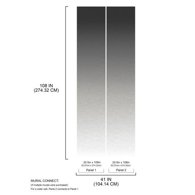 Aura Ombre Peel & Stick Wallpaper Mural Peel and Stick Wallpaper RoomMates   