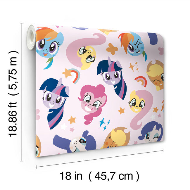 My Little Pony Toss Peel & Stick Wallpaper Peel and Stick Wallpaper RoomMates   