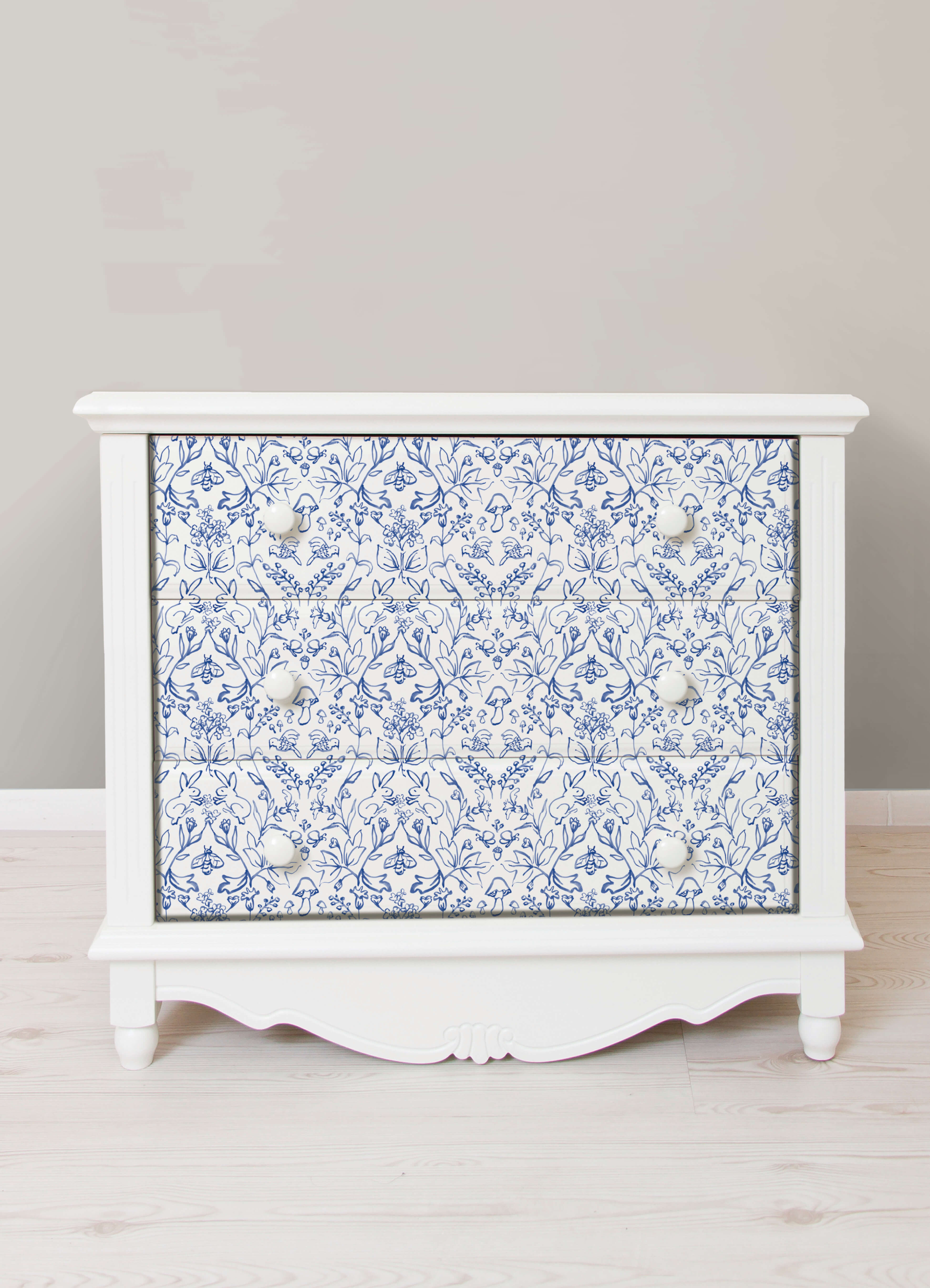 Meadow Blue Peel & Stick Wallpaper Peel and Stick Wallpaper RoomMates Decor   